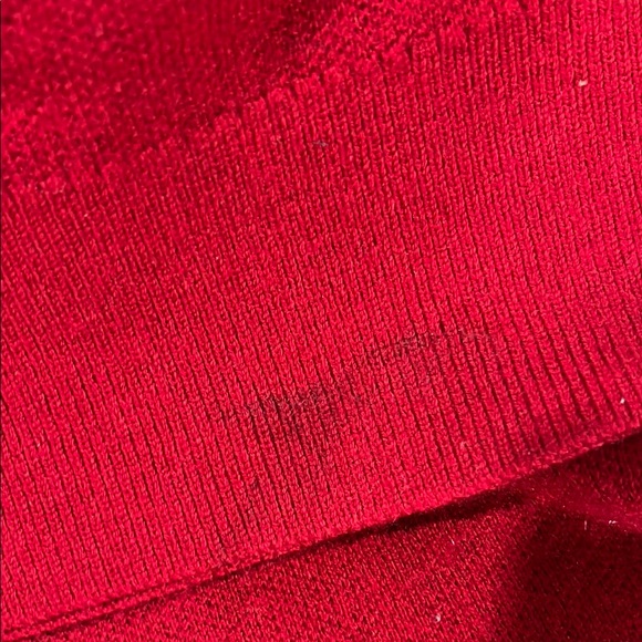 Sundance Red V-Neck Sweater with Playful Design - Picture 7 of 9